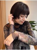中川　前髪カット顔まわり似合わせ外ハネくびれレイヤーミディ