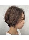 ショート/大人かわいい/くすみブラウン