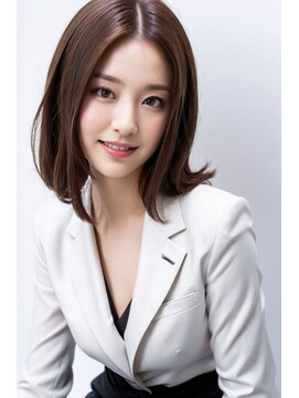 サードバイローラン(THiRD by ROULAND) 韓国風センターパートオフィスヘア