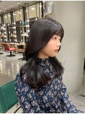 レイヤーカット＆暗めカラー 韓国巻き【前田結花】