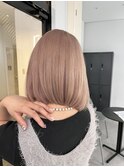透明感抜群♪ダブルカラーブリーチハイトーンミルクティーピンク