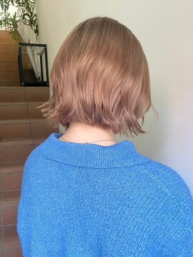 サンク 原宿 表参道(cinq) ラベンダーベージュピンクベージュブリーチカラー顔周りレイヤー