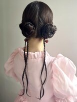 エル セルカ 高田馬場(el CERCA) 韓国風ツインシニヨンヘアアレンジ