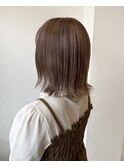 大人可愛いミディアム×赤み消しカラー