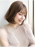 くびれヘアシースルーバング結べるボブ愛され20代30代40代◎