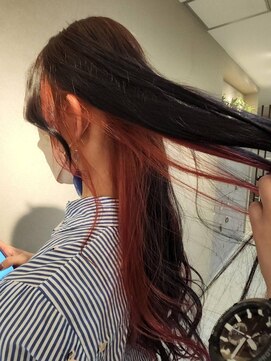 エイクス ヘア デザイン×美髪クリニック 千葉(AQs hair design) くびれヘア/アプリコットオレンジ/夏/髪質改善[千葉駅]