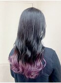 【ブラック×ラベンダーピンク/グラデーション】池袋美容室
