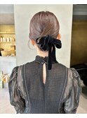　結婚式参列ヘアセットタイトヘアセット/中西