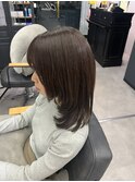 顔まわりレイヤー×内外ミックスカール