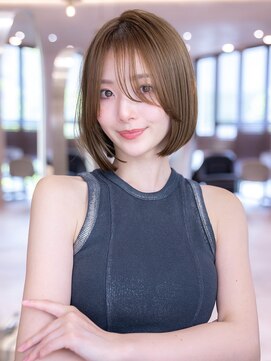 大人ガーリー顔周り似合わせカット/ミディアムレイヤーカット