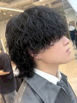 フィフス 原宿(fifth) 原宿ゆるめ波巻きスパイラルパーマメンズカットラウンドマッシュ