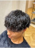 【シャドウパーマ×骨格補正無造作ショート】/束感/メンズ
