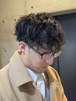 ブルニール 中崎町(BLEUNIR) シャドウパーマ 無造作 韓国メンズ シースルーマッシュ