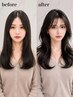 【クセにお悩みの方必見♪】前髪ストレート＋似合わせカット￥8700