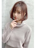 【重山】ヨシンモリグラボブココアブラウンミディアムボブ