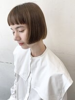 ココ 本八幡(KOKO)&nbsp;黒髪クラゲヘアーオリーブグレー小顔ココアベージュ丸型卵型ボブ