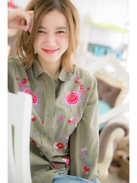 ミック 日暮里店(miq) くせ毛風ラフふわミディ【miq日暮里】