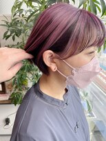 グーフィートーキョー 銀座(Goofy Tokyo)&nbsp;逆インナーカラー/ピンク×ピンク/ショートボブ