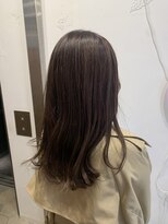 〈藤間〉ブリーチなし透明感ラベンダーグレージュ