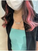 #プルエクステ#インナーエクステ#イヤリングカラー