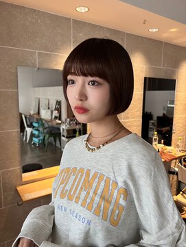 サンド 鹿児島中央(sand) 黒髪/グレーベージュ/レイヤーロング/前髪パーマ[鹿児島駅]