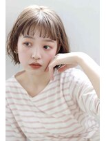 テラス 箕面小野原(Terrace)&nbsp;ミルクティベージュ×ミディアム[くせ毛ショート/パーマボブ]