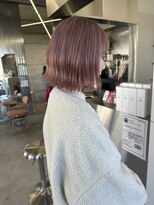 ユイマァル 岡山店(YUIMARL)&nbsp;タッセルボブ×ピンクベージュ