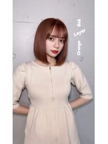 ドットハリス(.Hallis)&nbsp;オレンジブラウン【レイヤーカット/ブリーチ/ダブルカラー】