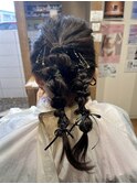 今どきあみおろしリボンアレンジ
