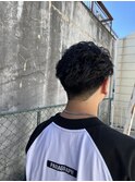 流行りのフェザーパーマ