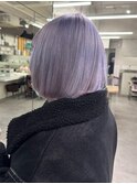 12550髪質改善ラベンダーミルクティーパープル切りっぱなしボブ