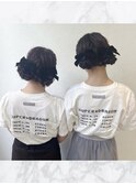 ツインお団子　渋谷ヘアメ　アイドルヘア
