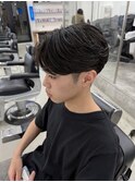 名古屋メンズパーマ　ツイストスパイラル　波巻きスパイラル眉毛