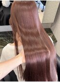 韓国 くびれロング レイヤー ワンホンヘア 小顔前髪