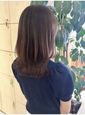 韓国風レイヤーカット◎秋色暖色カラーくびれヘア小顔20代