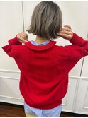 切りっぱなしボブ×バレイヤージュ