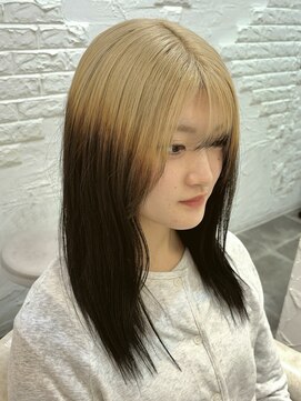 ウーロス(uros.) 【SENA】ルーツカラー ブロンド エンドカラー デザインカラー