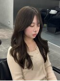 韓国レイヤーカット/顔周り/オリーブベージュ/古荘竜生