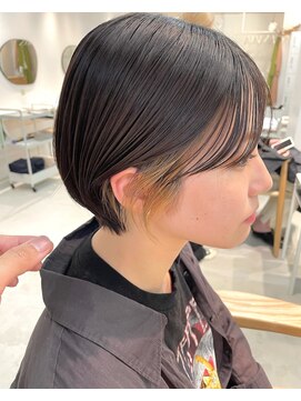  fit stand 千葉/ショートボブ/カット/パーマ/ダブルカラー/トリートメント/縮毛矯正 イメチェン/ピンクベージュ/アンブレラカラー[千葉]