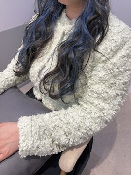 デュノヘアー 神戸三宮店(DUNO hair) blue×darkgray