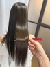 枝毛切れ毛補正縮毛矯正+カット+フルカラー+選べる最上級髪質改善