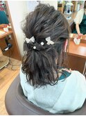 【marl.】ハーフアップ 結婚式 2次会 ヘアアレンジ