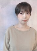 ショートマッシュ×ペールベージュ