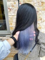 ルーブ トウキョウ(Loob. TOKYO)&nbsp;くすみブルー、インナーカラー【池袋.髪質改善.ケアブリーチ】