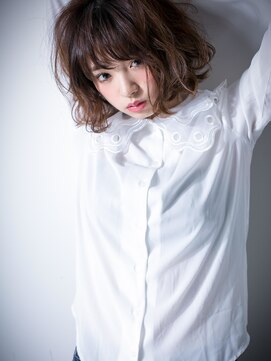 カバーヘア ブリス 上尾西口店(COVER HAIR bliss) 大人かわいいインナーカラー小顔ふわふわボブv上尾10代20代30代