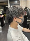 波巻きパーマ 波巻きスパイラル メンズ メンズカット 葛西 眉毛