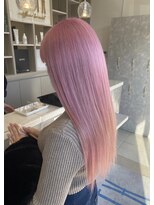 アース コアフュールボーテ 長野稲田店(EARTH coiffure beaute) ベビーピンクハイライトカラーダブルカラー髪質改善