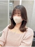 《韓国ヘア》シースルーバング×韓国風外ハネ