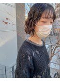 切りっぱなしにパーマスタイル