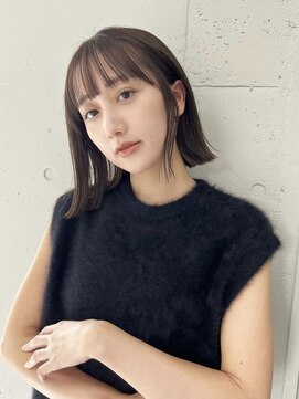 シーク 天神(SEEK) グレージュ/ブリーチ無しカラー/ダブルカラー/ボブ/緒方 芽久